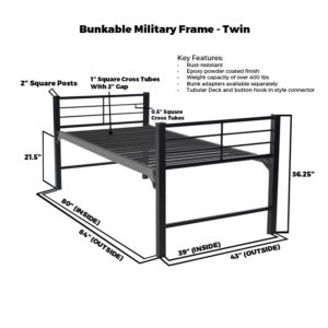 MetGuard Heavy Duty Steel Platform Bed